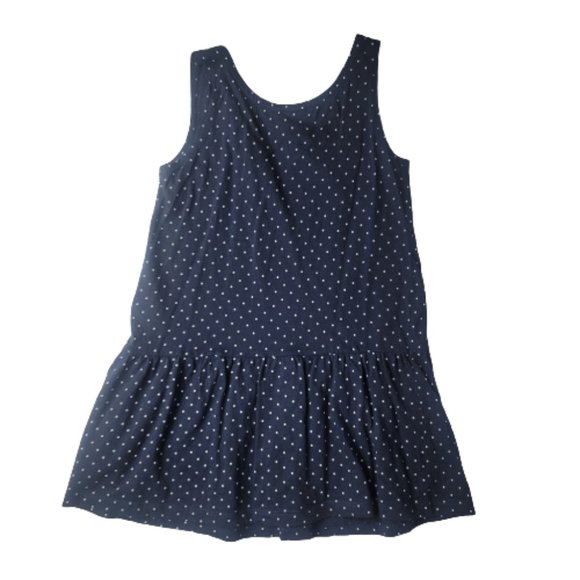 H&M Navy Polka Dot Drop Waist Sleeveless Dress - Picture 5 of 8